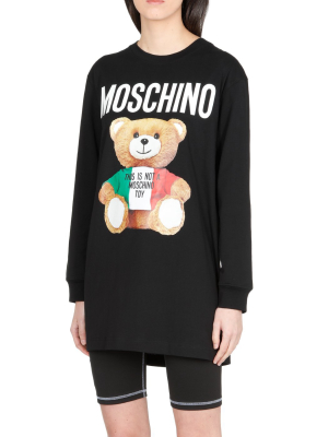 Moschino Italian Teddy Bear Long-sleeve T-shirt