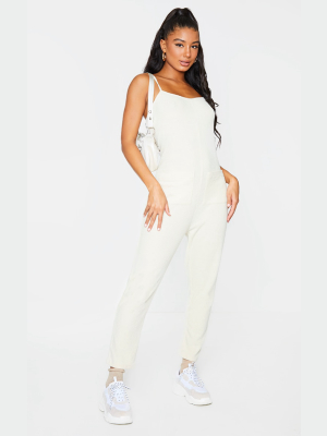 Stone Brushed Rib Strappy Pocket Jumpsuit