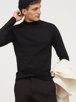 Muscle Fit Mock Turtleneck