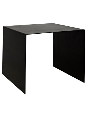 Yves Side Table, Black Metal, Large