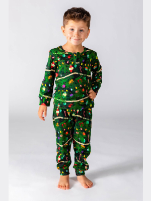 The Christmas Tree Camo | Toddler Green Christmas Tree Pajamas
