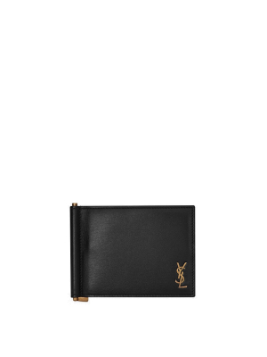 Saint Laurent Tiny Monogram Bill Clip Wallet