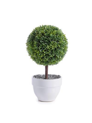 Jardin 10" Potted Faux Topiary - Boxwood Ball