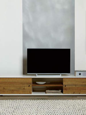Reclaimed Wood & Lacquer Media Console (80")