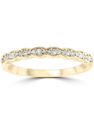 Pompeii3 1/4 Cttw Diamond Stackable Womens Wedding Ring 14k Yellow Gold