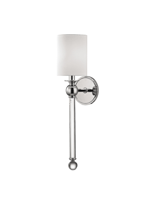 Gordon 1 Light Wall Sconce Polished Nickel