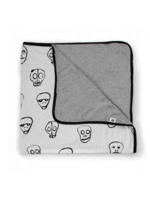 Nununu Skull Blanket - White