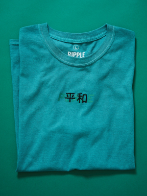 Peace Overlay Kanji Embroidered Tee