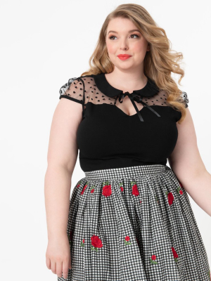 Plus Size Black Hearts Desire Top