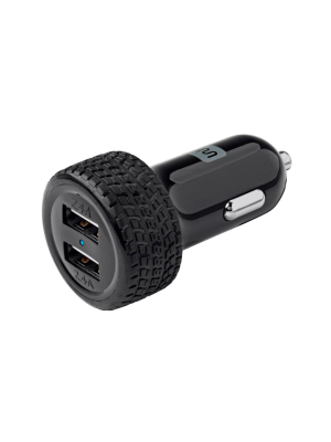 Monoprice Select Plus Usb Car Charger, 2-port, 4.8a Output For Iphone, Android, And Galaxy Devices