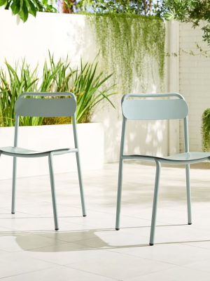 Outdoor Metal Stacking Chair (set Of 2)