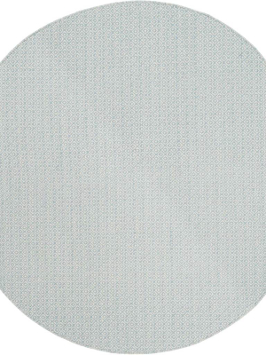 Montauk Ivory/light Blue Round Rug