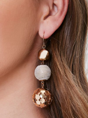 Tiered Ball Drop Earrings