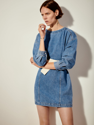 Belted Denim Dress