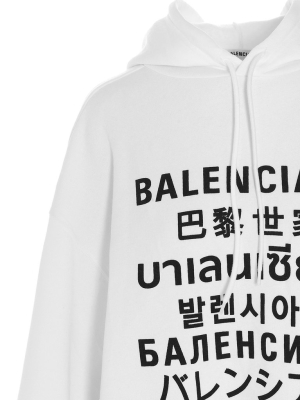 Balenciaga Languages Print Hoodie