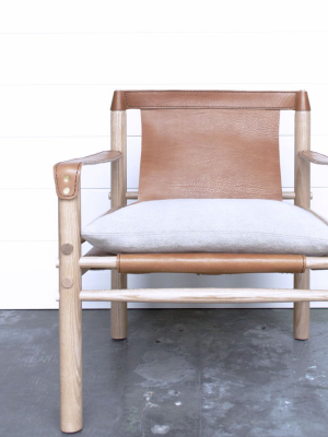 Iggy Leather Chair In Tan