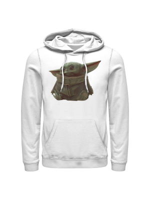 Men's Star Wars The Mandalorian The Child Portrait Pull Over Hoodie