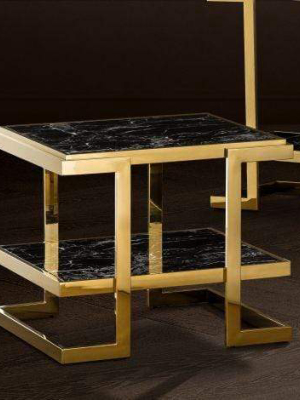 Eichholtz Senato Side Table - Gold & Black