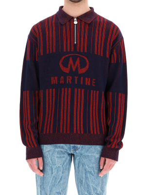 Martine Rose Logo Embroidered Knitted Sweatshirt