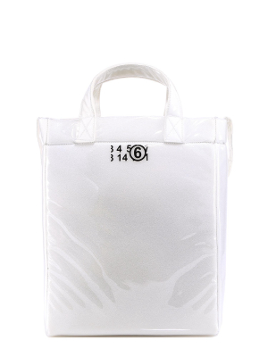 Mm6 Maison Margiela Logo Print Tote Bag