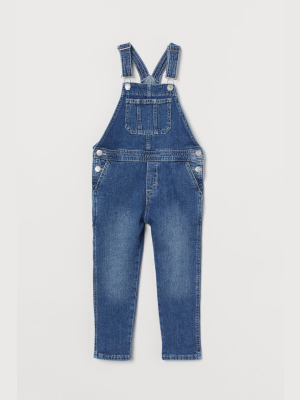 Straight Fit Denim Overalls