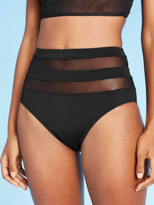 Women's Mesh High Waist Bikini Bottom - Shade & Shore™