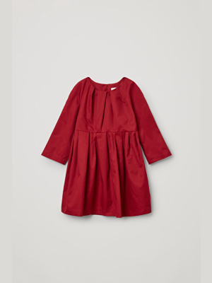 Pleated Cotton Dress