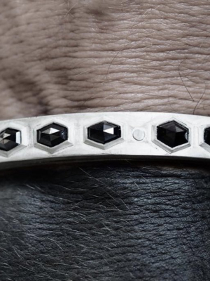 Sistema Bracelet (fancy Setting, Black Hex Diamond, 10.08 Carats, 9mm, Da+blkdia)