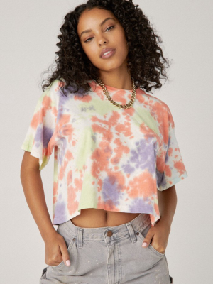 Wild Splash Tie Dye Boxy Crop