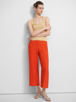 Wide Cropped Pant In Eco Rosina Crepe