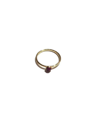 Small Raw Ruby Ring