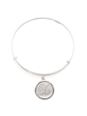 Precious Initial X Charm Bangle