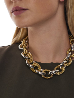 Gold Double Twist Links Necklace