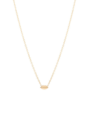 14k Itty Bitty Lips Necklace