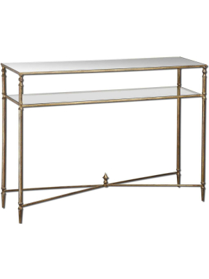 Henzler Mirrored Glass Console Table