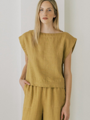 Laude The Label Everyday Top In Turmeric