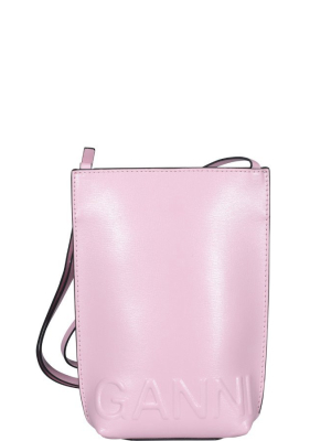 Ganni Logo Embossed Mini Crossbody Bag