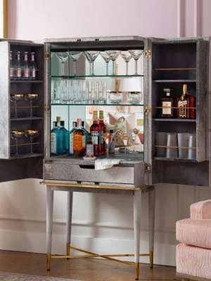 Florian Tall Bar Cabinet Gray