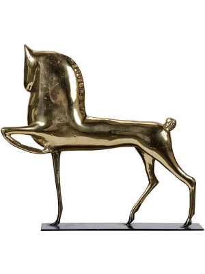 Horse On Stand, Brass