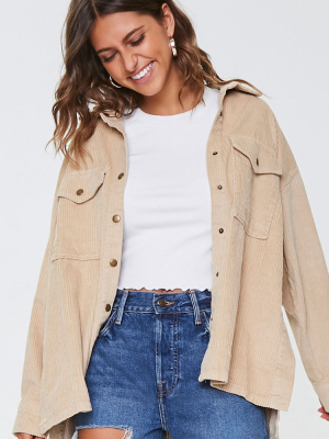 Corduroy Snap-button Jacket