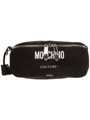 Moschino Logo Printed Belt Bag