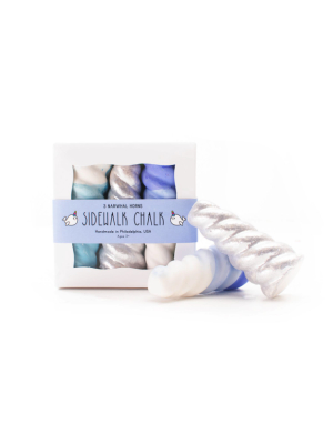 Twee Ombre Narwhal Horn Sidewalk Chalk Set