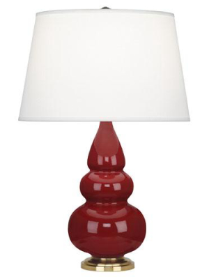 Small Triple Gourd 24.5"h X 5.25"w Accent Table Lamp In Various Finishes