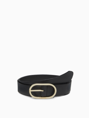 Solid Oval Logo Belt