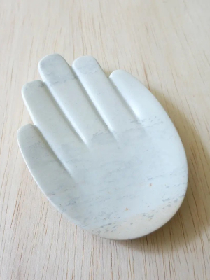 Hand-carved Out Stone Hand Dish