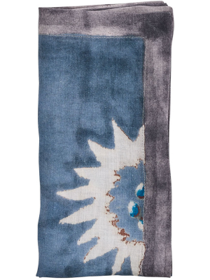 Kim Seybert Foliage Napkins In Blue & Grey – Set Of 4