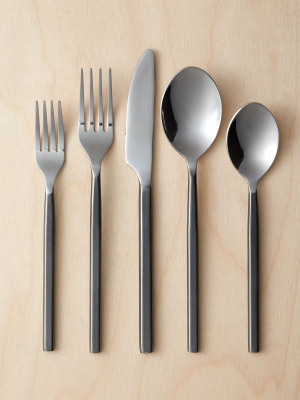 20-piece Abe Brushed Black Flatware Set