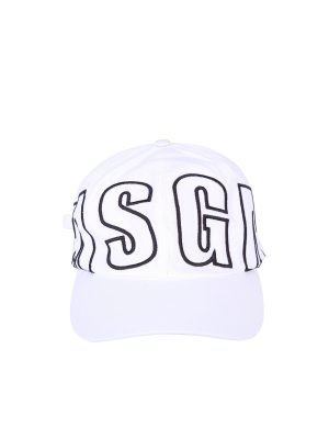 Msgm Logo Embroidered Cap