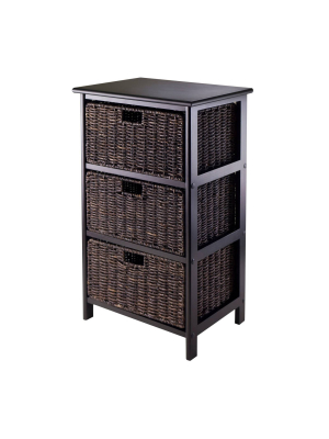 Omaha Storage Rack With Baskets Black - Winsome