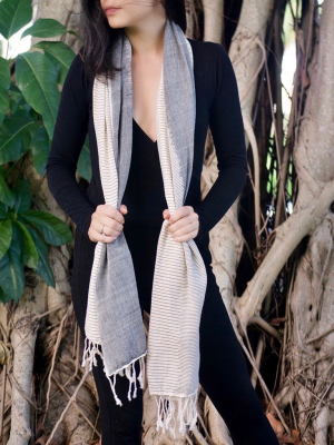 Striped Organic Cotton Scarf